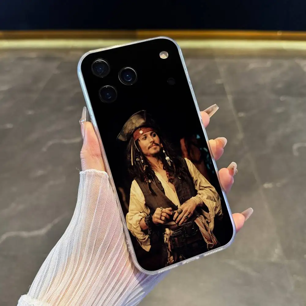 حافظة هاتف J-Johnny Depp لهاتف iPhone 17,16,15,14,13,12,11 Pro,Max,Plus,X,XS,XR,SE4,E غطاء ناعم شفاف صغير