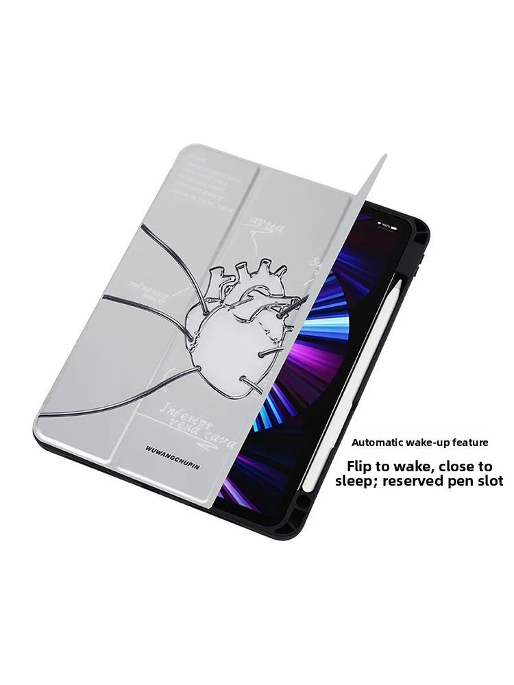 

Wu Wang Chui Heart iPad 2,9, гальванический серебристый прозрачный Pro Inch 6, мягкий желтый защитный чехол