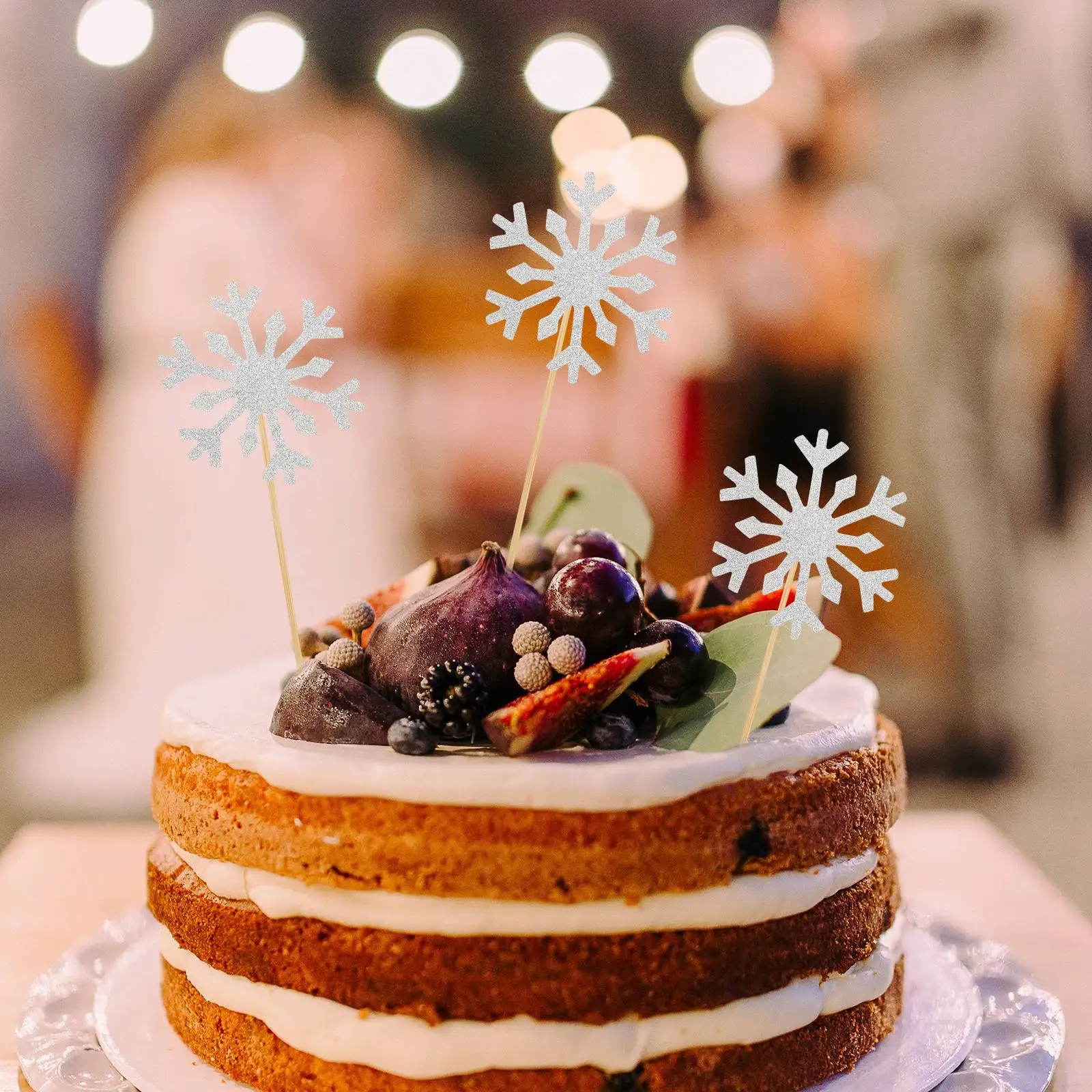 

100pcs Cake Flags Dessert Decorations Paper Cup Silver Inserts Birthday Party Supplies Wedding Anniversaries Cake Picks