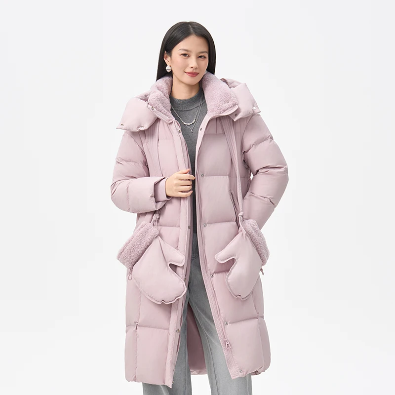 Chericom Lichtgewicht gewatteerde jassen Opstaande kraag Capuchon Schuine zakken Eendvullende jassen Gebreide manchetten Winterjassen Y318189Y