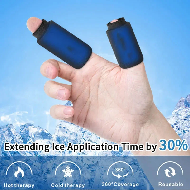 Ice Finger Sleeve Cold Compress Cool Finger Ice Sleeve Cold and Hot Solid Hydrogel Finger Sleeve