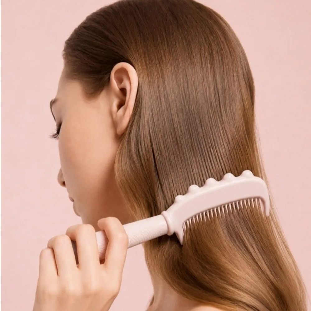 New Plastic Scalp Massage Comb Hollow Teeth Portable Hair Massage Comb Oil Removing Hair Styling Comb Home Hair Care
