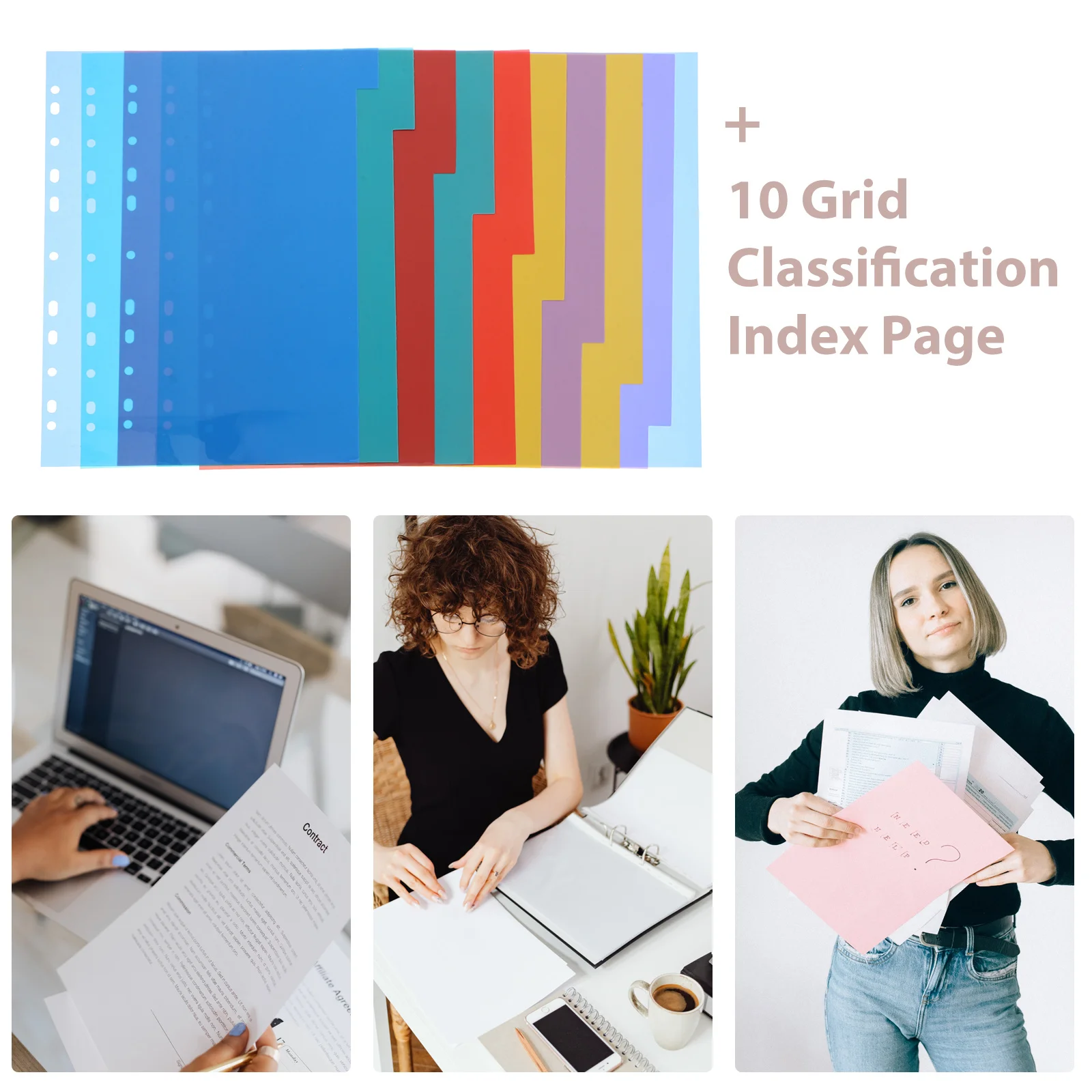 10 قطعة صفحات مؤشر التصنيف مقاوم للماء Pp متعدد الأقسام مقسم علامات التبويب للمجلدات أجهزة الكمبيوتر المحمولة وثائق مكتب المدرسة المنزل #6