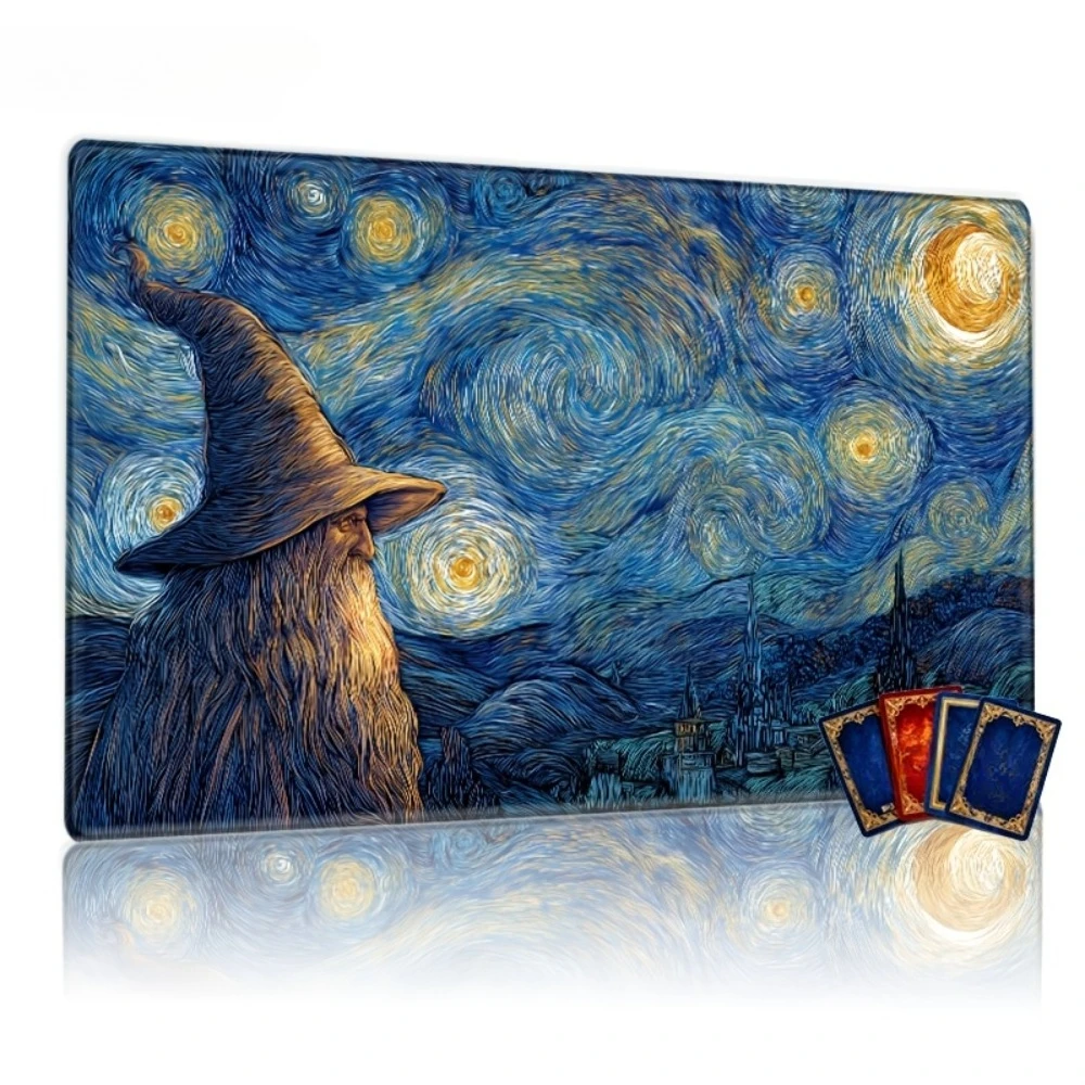 Starlight Wizard Trading Card Game Pad - Post-Impressionist Dream Game Pad, a perfect gift for RPG enthusiasts inspired