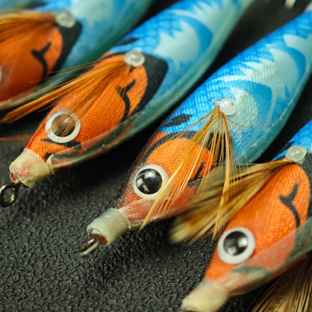 5pcs/set Horizontal Fishing Glow Shrimp Lures Saltwater Shrimp Prawn Lures Fishing Accessories Octopus Squid Jigs