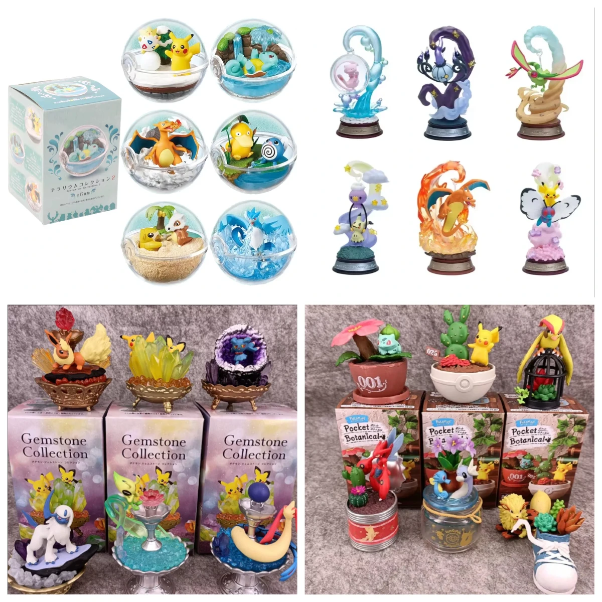 

Pokémon Figures: Pikachu on a Swing, Charizard Ornament, Mewtwo Mystery Q Glass Lamp, Action Figures