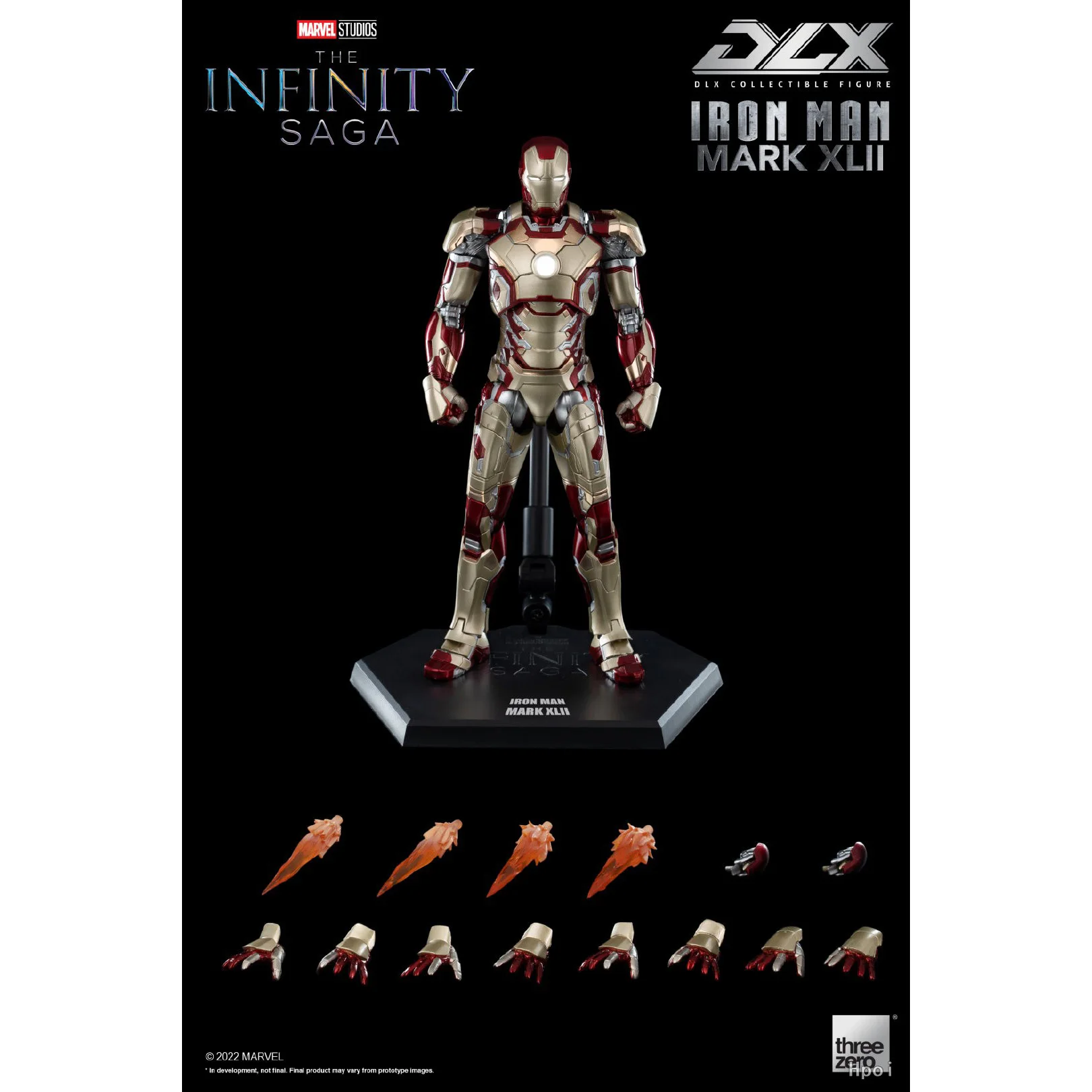 In magazzino 100% originale Threezero DLX Iron Man 3 Iron Man Mark 42 Movie Character Model Art Collection Toy Gift