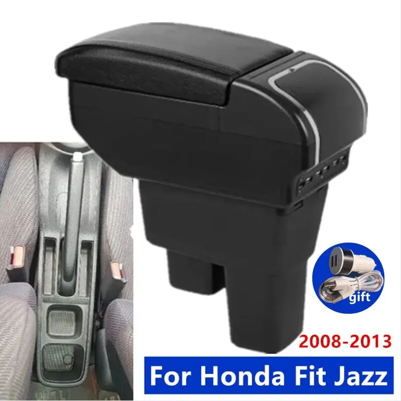 

Подлокотник для Honda Jazz / Fit (2008-2013), центральный органайзер, аксессуары для автомобиля