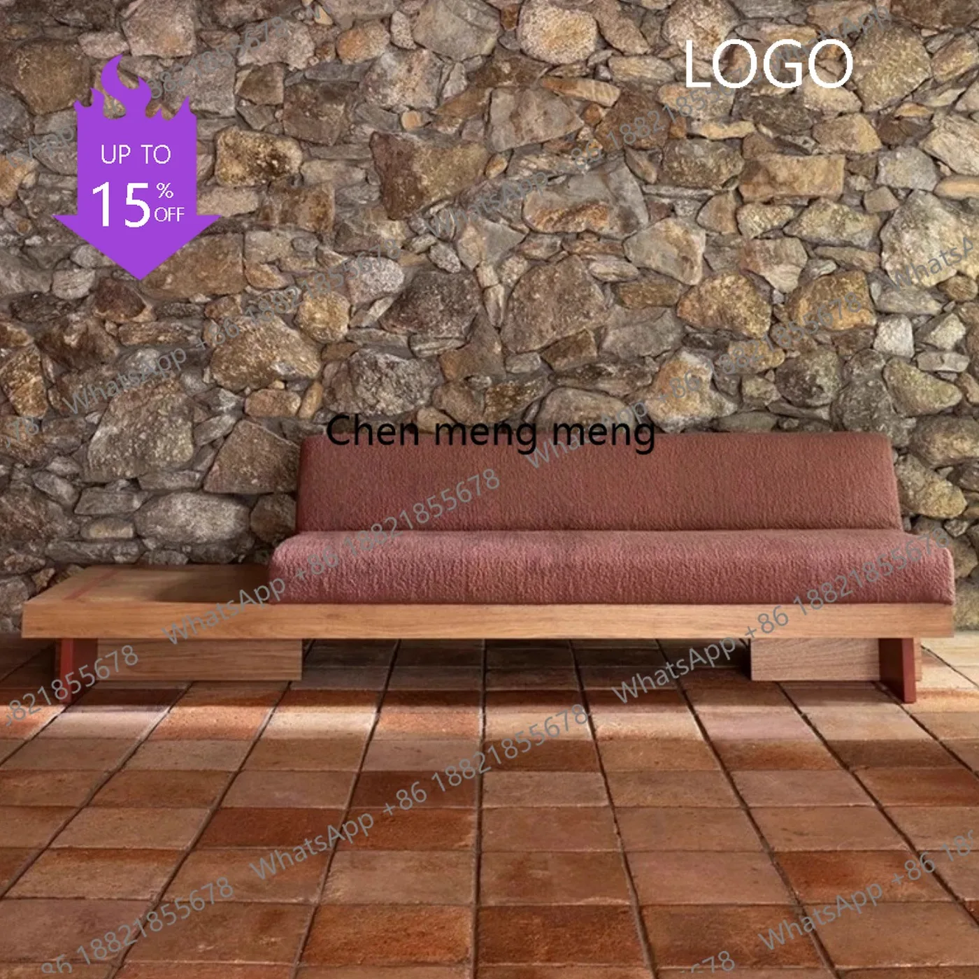 

Кресло-диван Q181 из массива дерева в японском ретро-стиле для отелей B&B, низкий угловой диван в скандинавском стиле