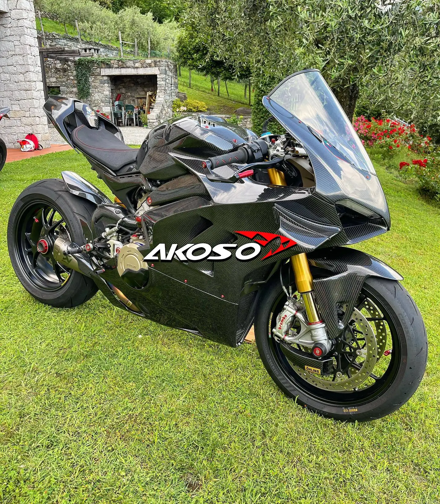 100% 3K Carbon Fiber Front Fairing L51CM Install with Side fairing Motorcycle Parts For DUCATI PANIGALE V4 / V4S /V4R 2018- 2021