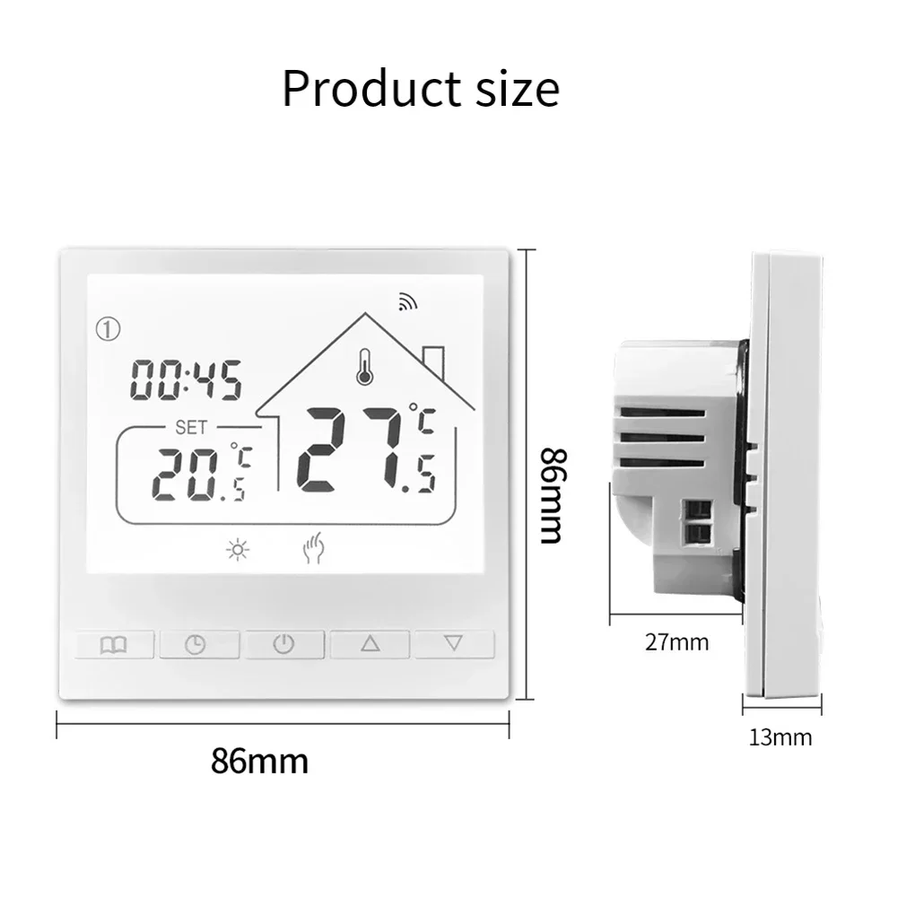 For Tuya Smart WiFi Floor Heating/Gas/Water Heating Temperature Controller Intelligent Floor Heating Thermostat Panel Switch