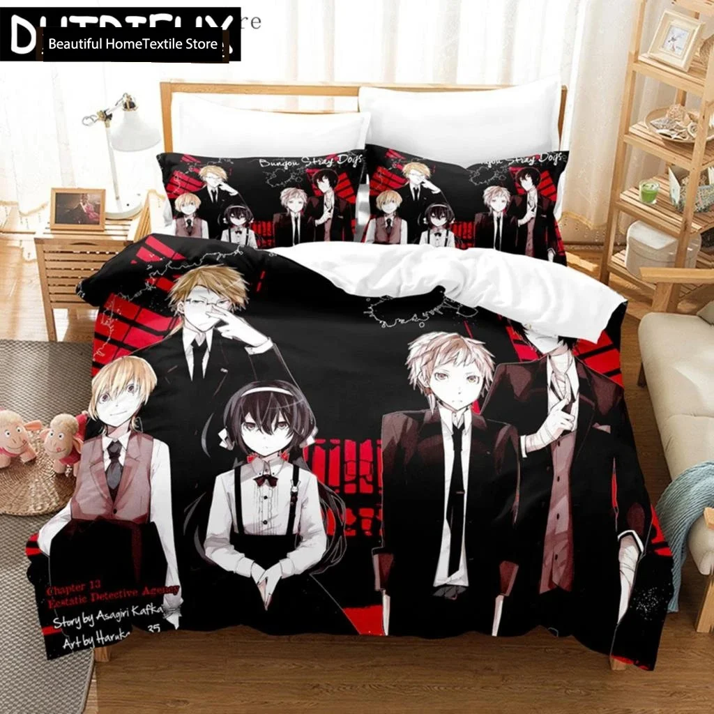 Anime Anime Bungo Stray Dogs Bedding Sets Nakahara Osamu Duvet Cover Queen Pillowcase King Size Decor Home Bedclothes