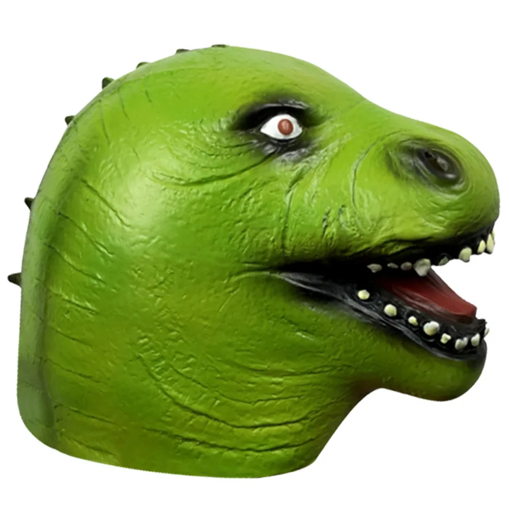 Grüne Tier-Dinosaurier-Kopfmaske Halloween-Maskottchen-Kostüm-Maske – Detail 5