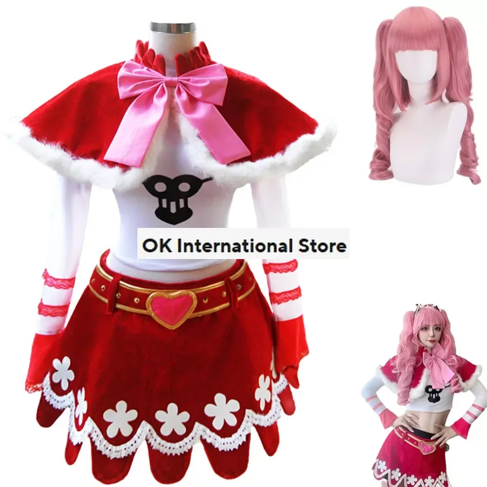 Disfraz de Cosplay de Anime Perona para mujer, Thriller Barque Oka Shichibukai, peluca de Cadre, falda de uniforme de Navidad, traje de Carnaval Kawaii Sexy