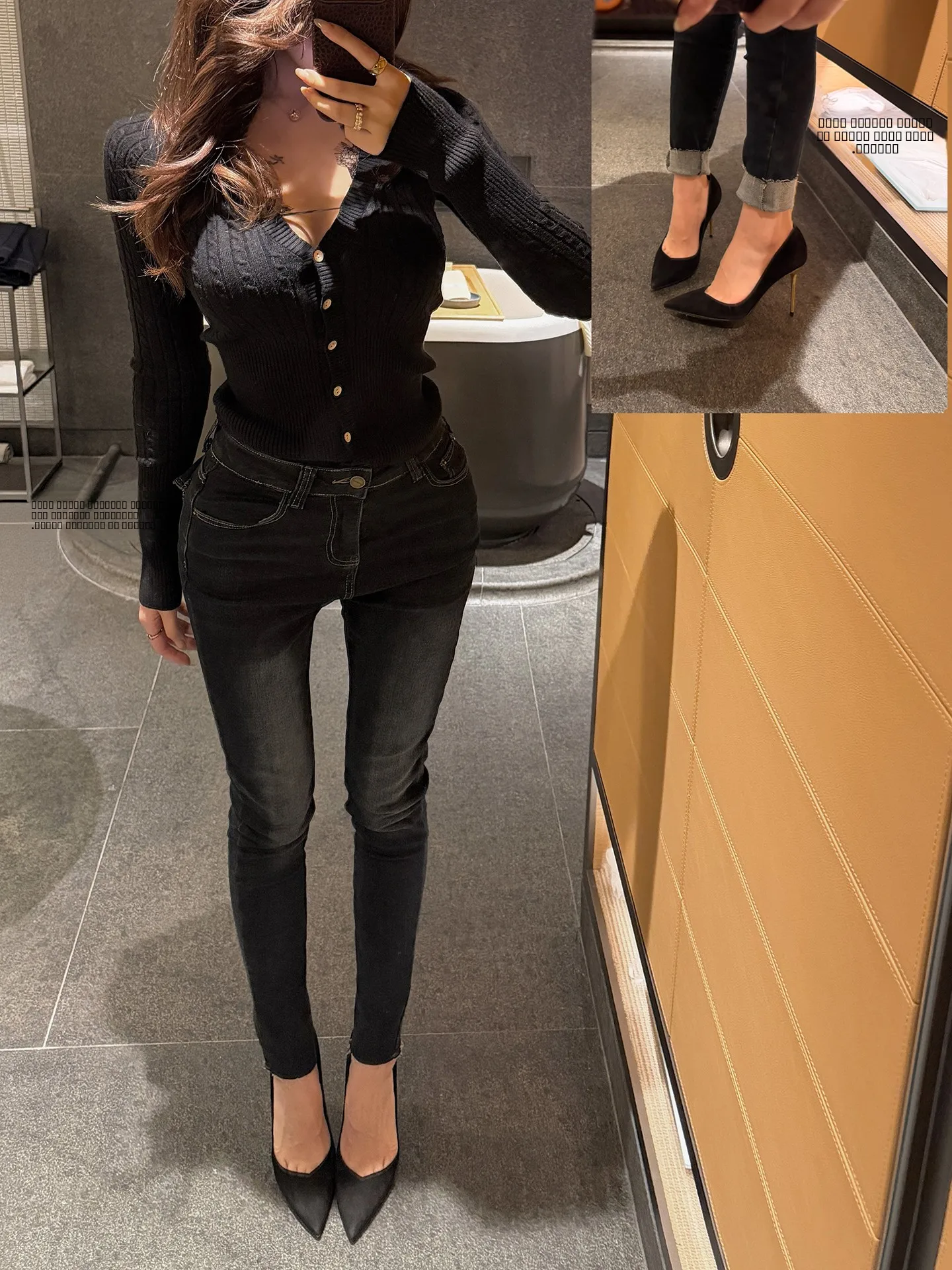 

Джинсы женские PiRui Thiened Fce с высокой талией, зауженные, зимние, новые, из денима, ретро, с эффектом потертости и разрывов