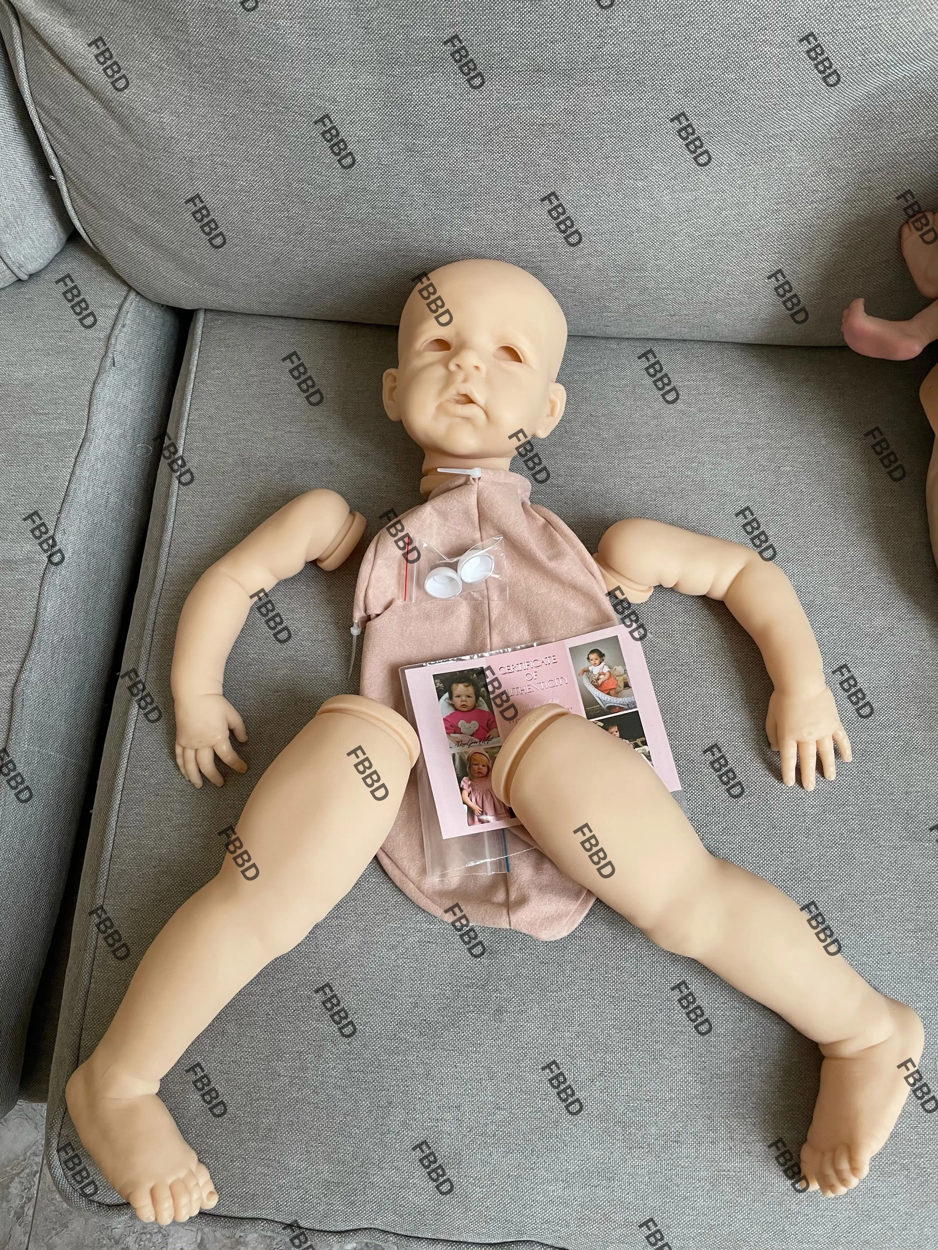 FBBD  25inch Bebe Reborn Doll Kit Sandie Blank Kits Popular Rare Limited Sold Out Edition with Body and Eyes