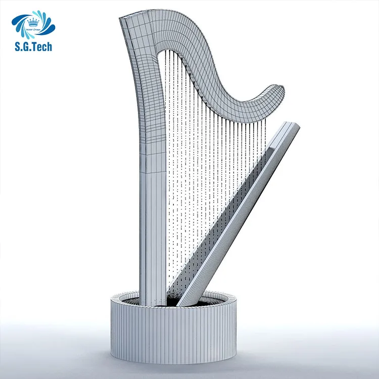 

2025 Guangdong Water Crown Manufacturer Sells Stainless Steel Harp Water Curtains for Home Decor