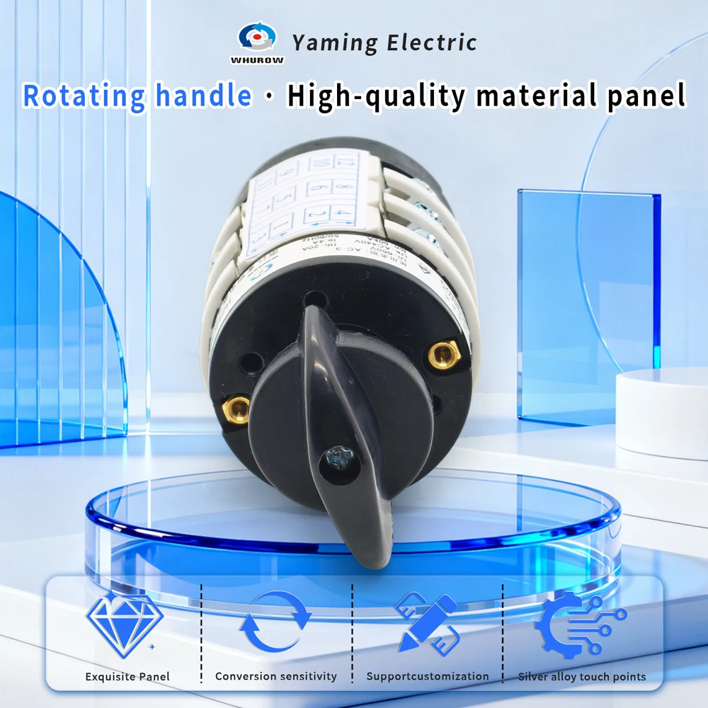 HZ5B-20/3 Cam Combination Switch For Dismantling Dig Tyre Machine Only Electrical Changeover Rotary 3 Poles 20A Sliver Contacts