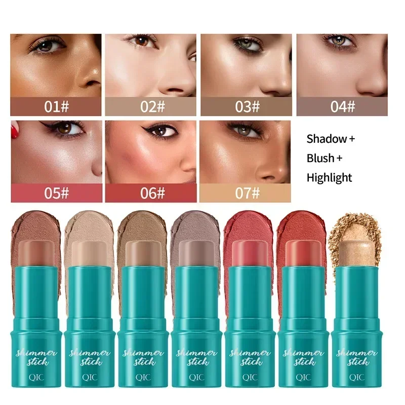 Hervorhebung & Bronzer Stick Gesicht Aufhellung Rouge Rouge Concealer Stift lang anhaltende Korrektor Nase Schatten Konturierung Kosmetik