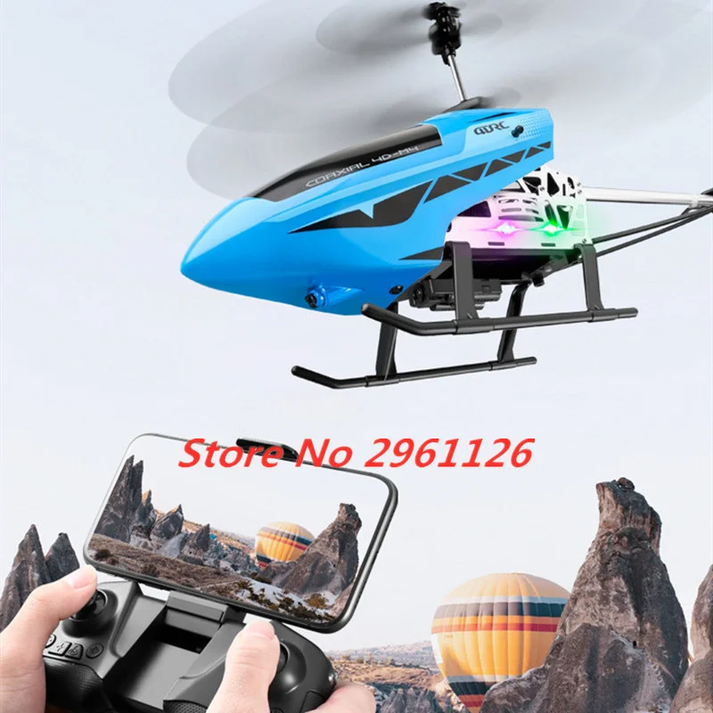 Update Obstacle Avoidance Helicopter 4K Dual Camera 70CM Large Size Alloy Aricraft With Flash LED Light Fixed Height Boy Gifts