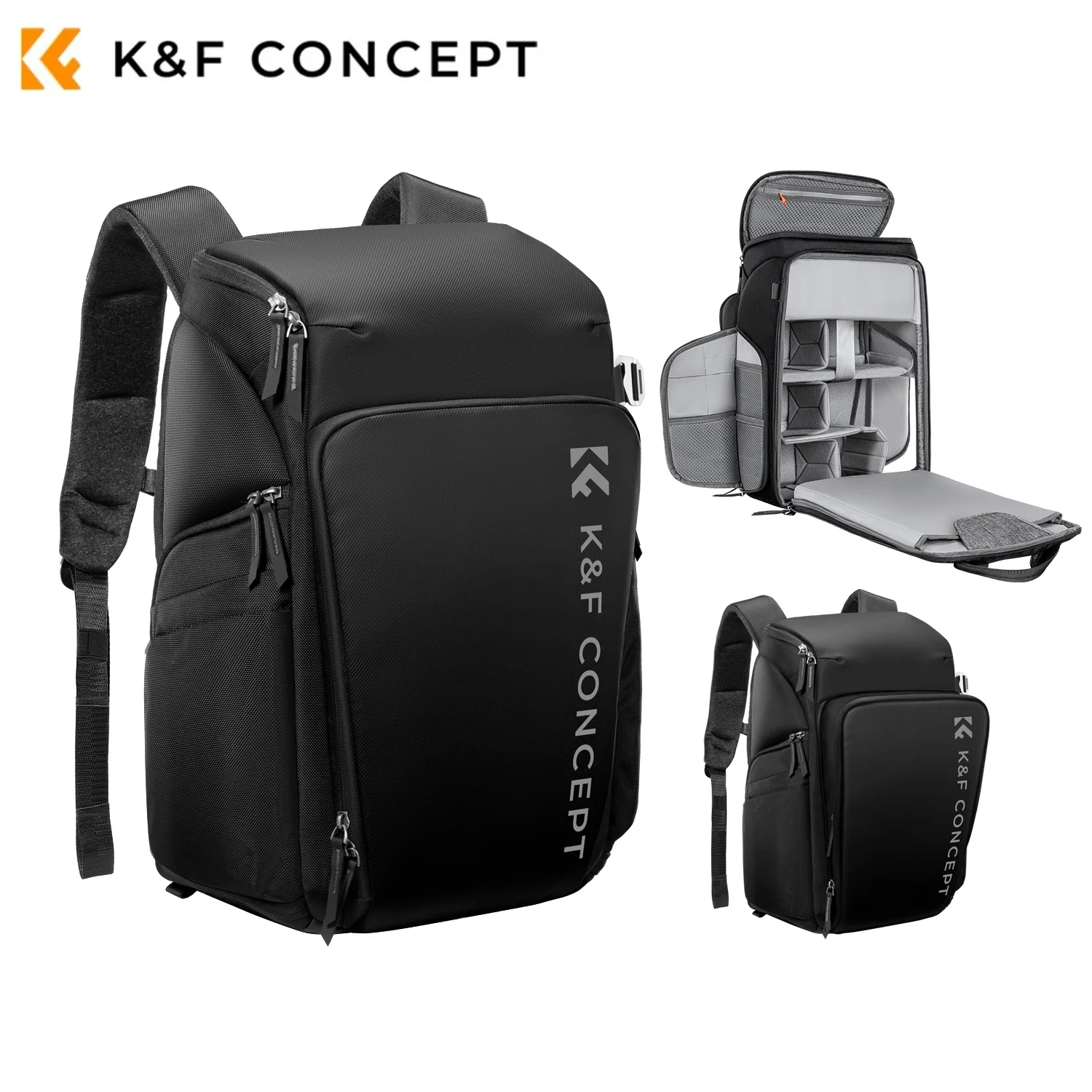 

K&F Concept Alpha Camera Bags 25L Large Capacity DSLR Camera Backpack Waterproof Professional Photography Camera Case Raincover