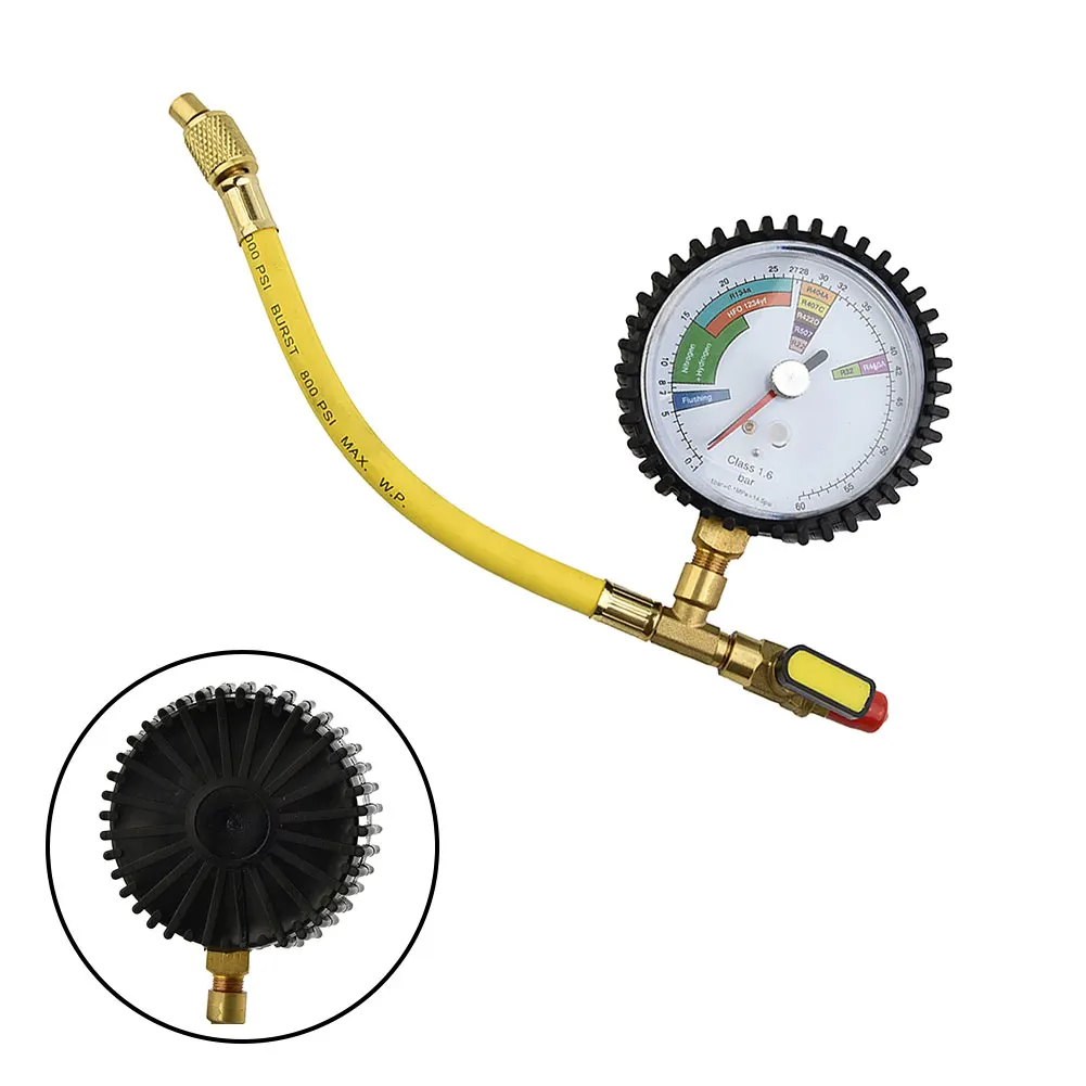 Air Conditioner Nitrogen Pressure Tester Regulator For R134a R22 R407C R410A Automobile HVAC Pressure Gauge Tools