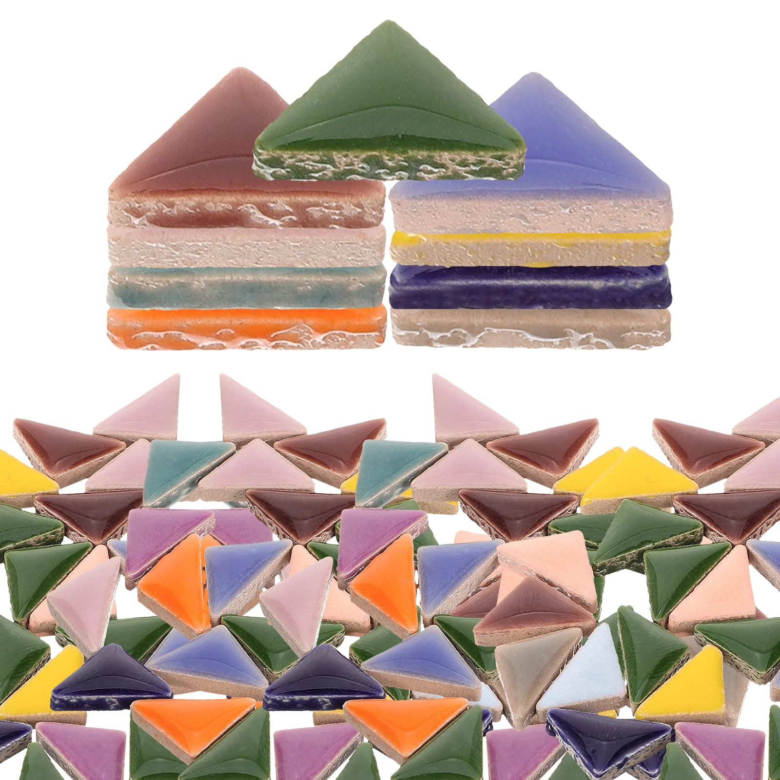 1 Set Colorful Ceramic Mosaic Tiles Smooth Flat Bottom DIY Craft Projects Decorative Clocks Vases Bracelets Anklets Necklace