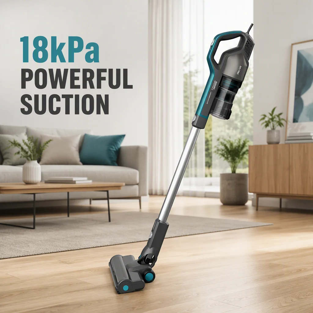 Big Suction Portable 600W Stick Vacuum Cleaner Vertical Cyclone Design With HEPA Filter Handheld Vacuum Cleaner
