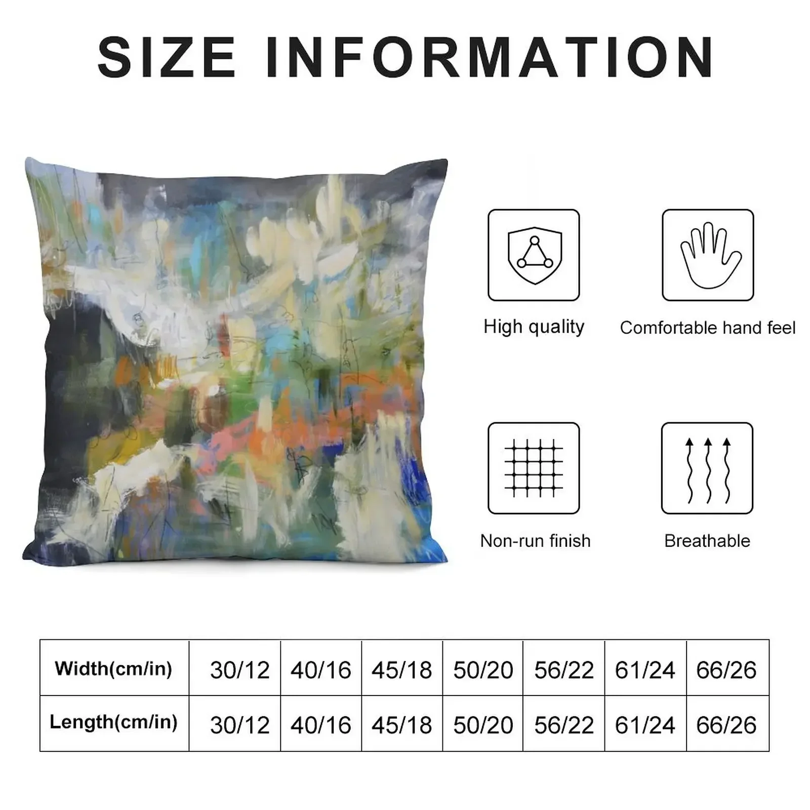 Large blue abstract expressionist art print Throw Pillow Pillowcases Cushion Covers Sofa Luxury Sofa Cushions pillow