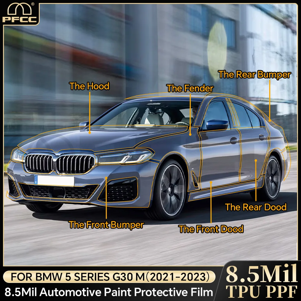 

PPF TPU for BMW 5 Series G30 M Sport 2021 2022 2023 Paint Protection Film Precut Car Sticker Clear Kit Bra Transparent.