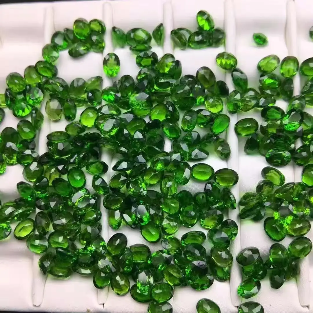 

100/pcs Natural Russian Grossularite Ring Face, Oval Shape 3×4mm