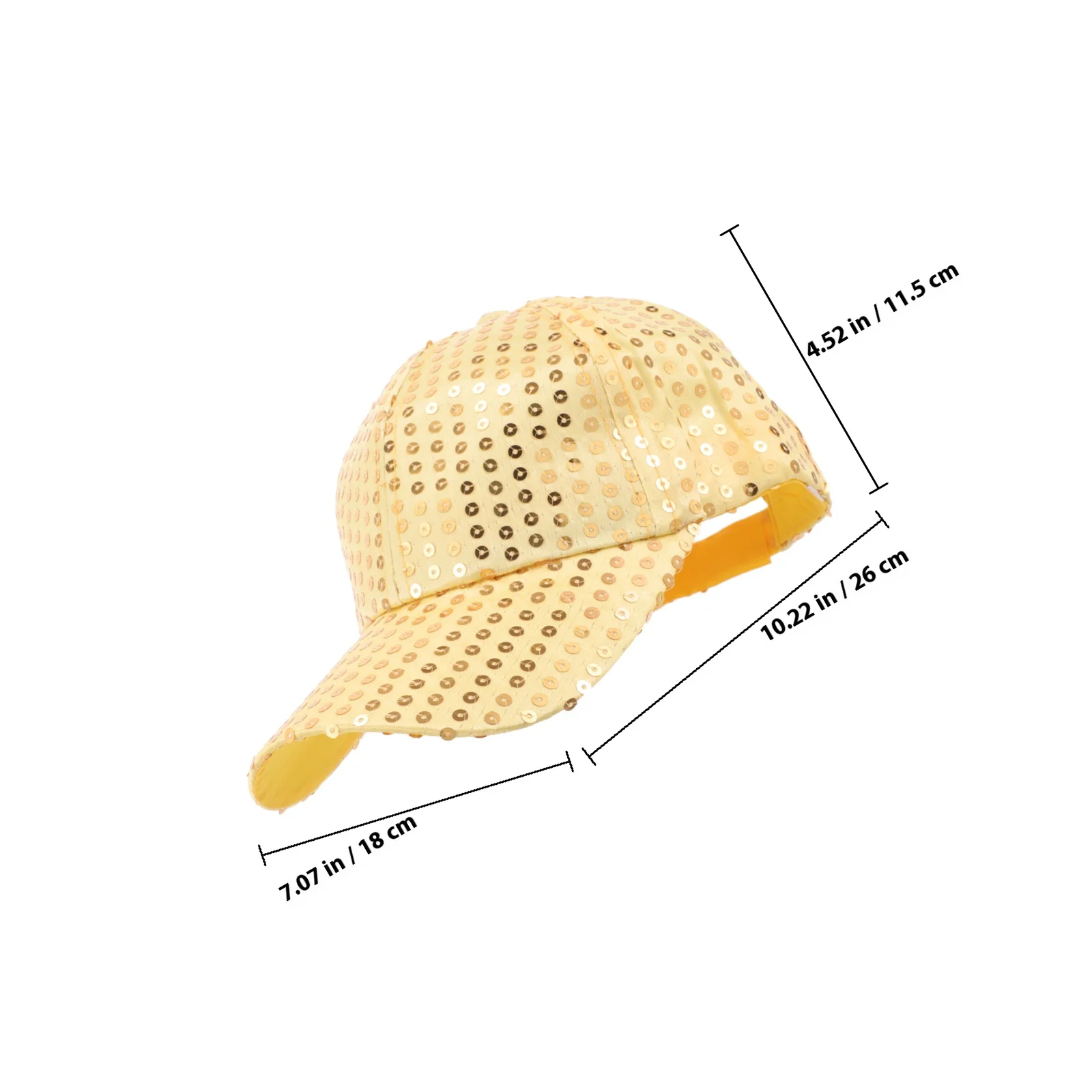 قبعة بيسبول ترتر للنساء لامعة لامعة لأداء الحفلات قابلة للتعديل، إكسسوار رقص كرنفال عصري