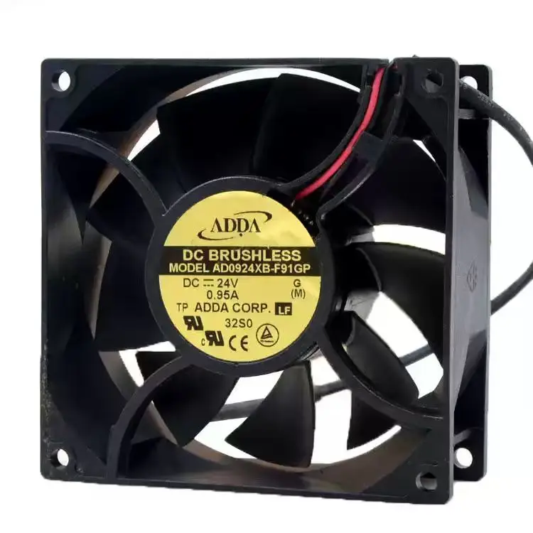 Original For ADDA AD0924XB-F91GP 24V 0.95A 92mm Dual Ball Bearing High Speed Powerful DC Brushless Fan Inverter Cabinet