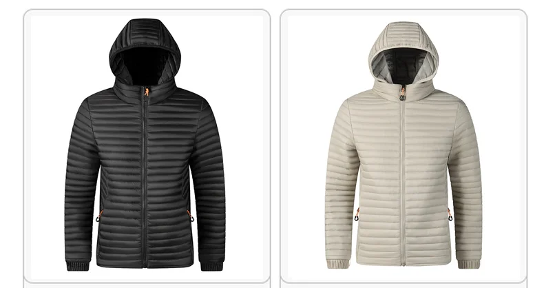 Autumn Winter New Jacket Man Outdoor Camping Coat Ultralight Hiking Jackets Stand-up Collar Casual Waistcoat Brand Clothing
