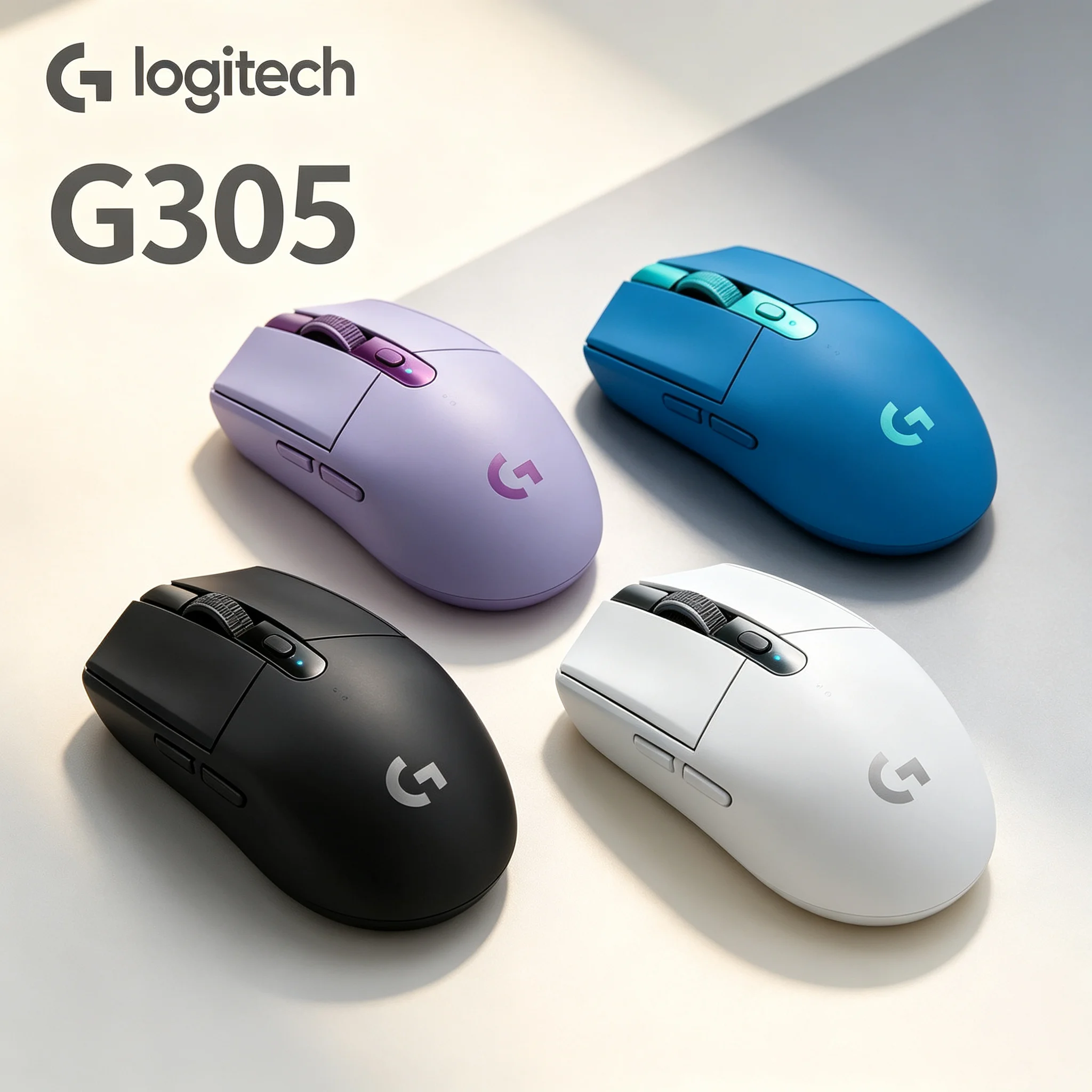 Logitech G305 2.4G Wireless Gaming Mouse Nano Receiver Can Stay In Port Ergonomic Light‑Weight Mice For Travel And Outdoor Gamin