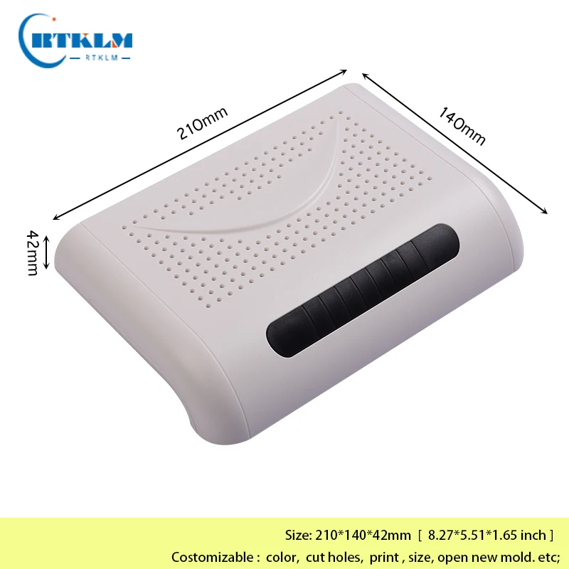 ABS router plastic junction box plastic network enclosure Electrical network box diy wifi instrument box 210*140*42mm