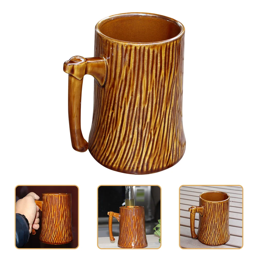 

Creative Ceramic Coffee Mug 600ml Smooth Surface Handle Office Handheld Tea Cup Water Mug for Milk Juice Handheld Tea Cup