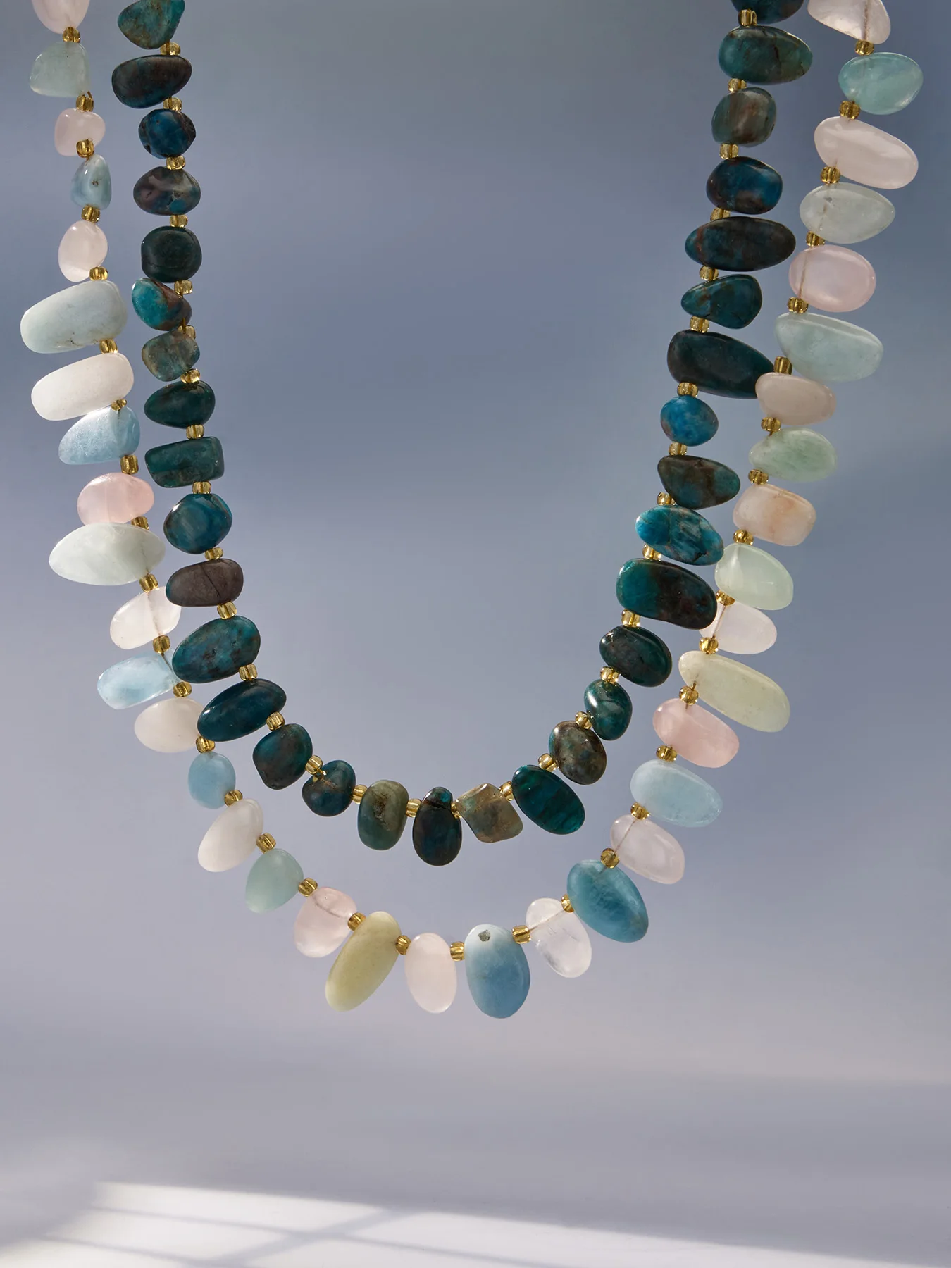 

Ethnic Irregular Natural Stone Beads Chain Women's Necklaces Stainless Steel Charm Choker for Women Banquet Jewelry Wholesale