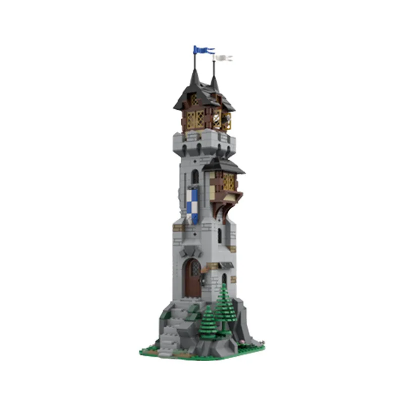 Fantasy Magic Tower MOC Blocks Medieval Wizard Style Building Model Bricks for Assembly, Collection & Desktop Display