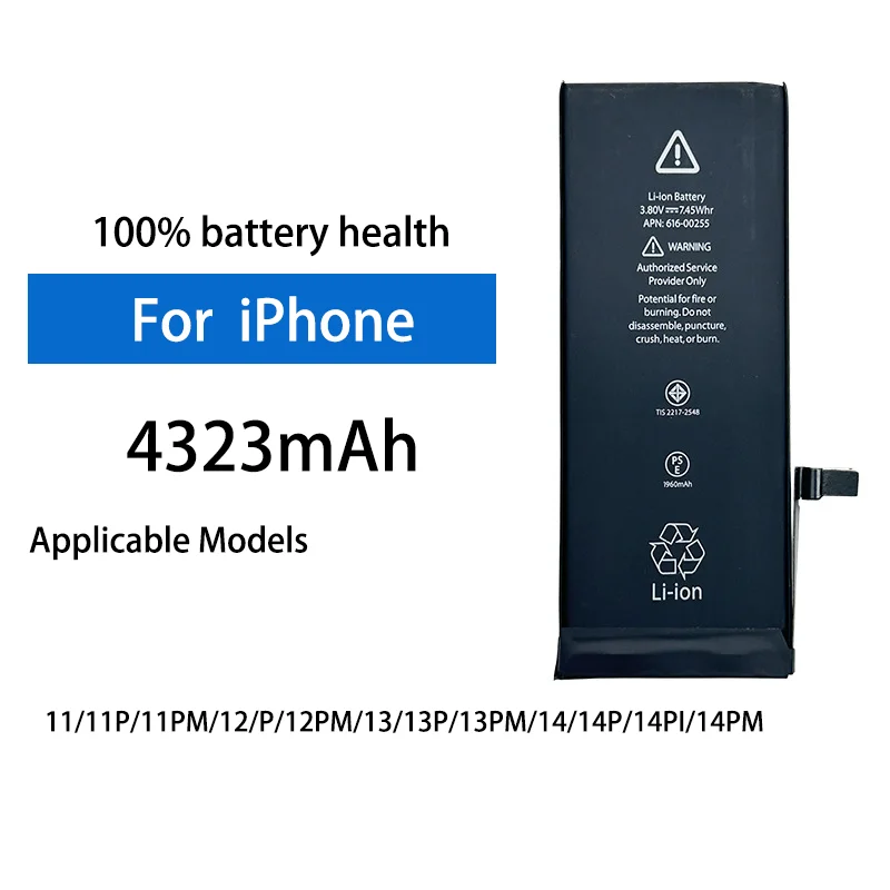 

4323mAh 3.8V High Performance Long Life Long Standby Li-ion Battery For Apple IPhone 7 8P X Xs Max 11 13 Mini Smartphone