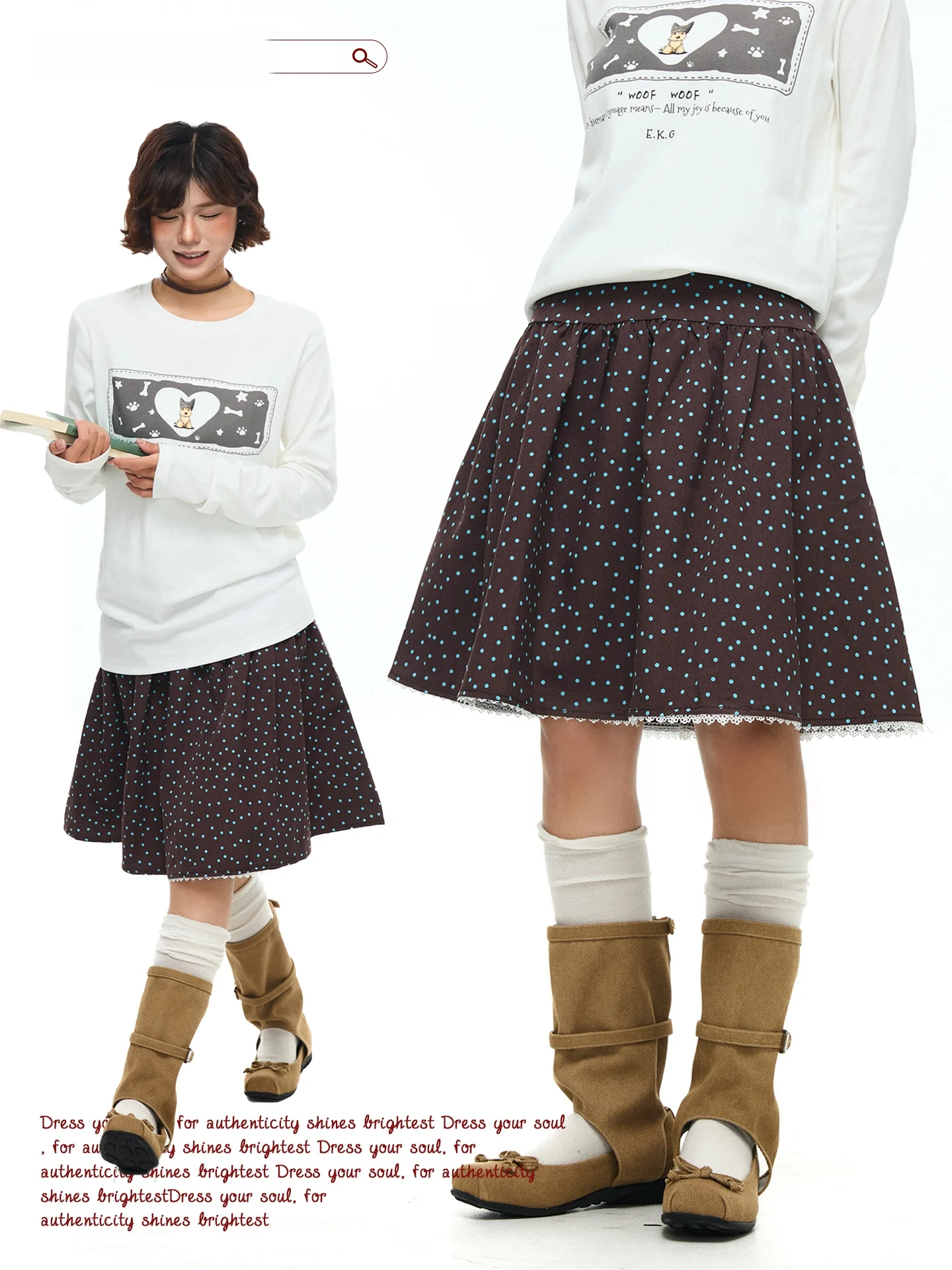 

Юбка миди А-силуэта Chen Stiy Old Store в американском ретро-стиле, коричневая, в горошек, с кружевом, женская, весенняя новинка, с завышенной талией, из полиэстера, повседневная