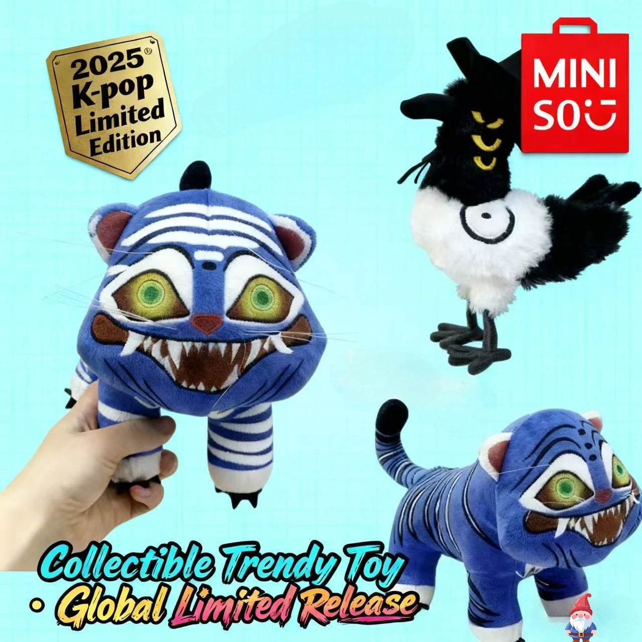 

K-pop plush toy cute black and white magpie cotton doll birthday Christmas gift