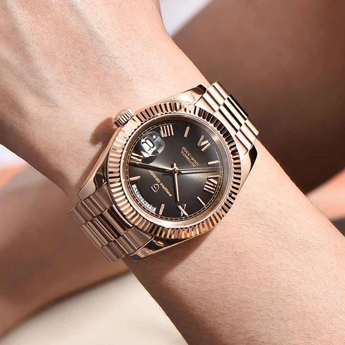 Imagen 2 del producto Relojes PAGANI DESIGN DD36 para Hombre, Reloj mecánico de lujo de oro rosa para Hombre, Reloj de pulsera automático, Reloj de zafiro, Reloj de regalo para Hombre