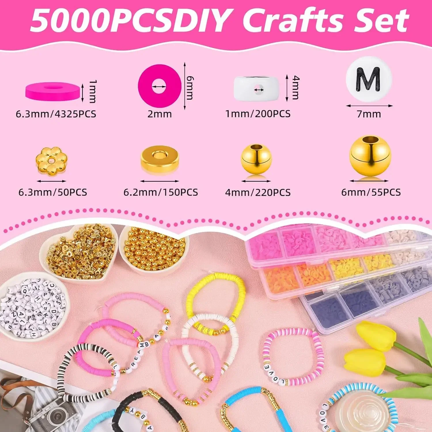 5000pcs DIY bracelet necklace kit 28 case decorative jewelry jewelry accessories