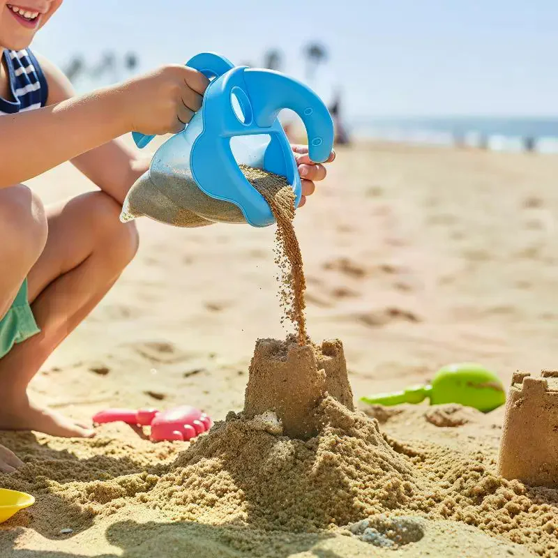 5Pcs Beach Children Wash Sand Overflow Funnel Outdoor Family Creative Beach Pile Sand Play Tool Rake Scoop Shovel
