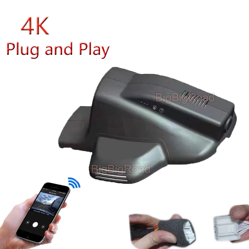4K Plug And Play For Jeep Compass 2021 2022 2023 Car Video Recorder Wifi DVR Dash Camera Wide Angle FHD 2160P Dashing Cam