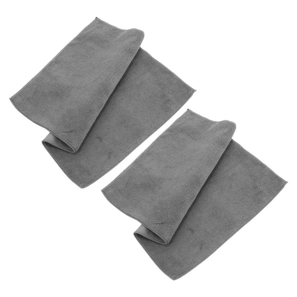 2 Pcs Double Layer Car Towel Towels Cleaning Washing Dedicated Accessories Dish Coral Fleece Wipes