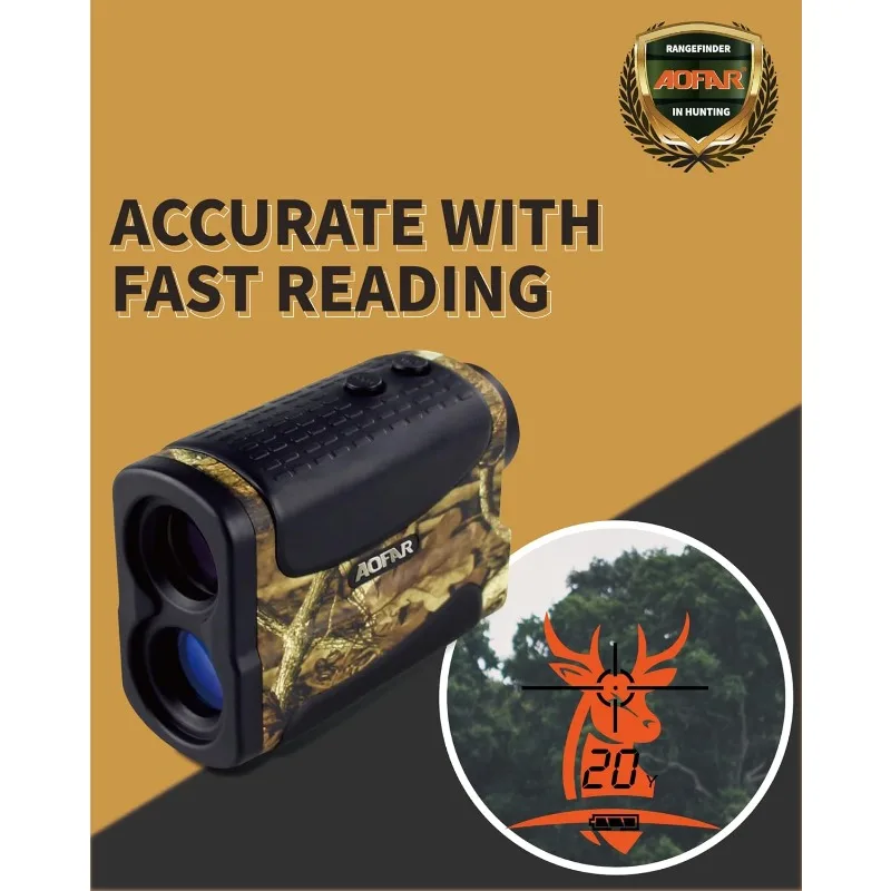 HX-700N Hunting Range Finder 700 Yards Waterproof Archery Rangefinder for Bow Hunting with Range and Speed Mode