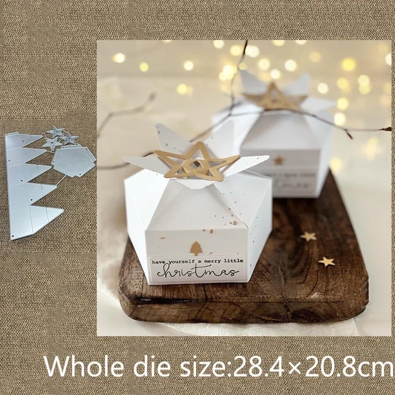 

New Design Craft Metal stencil mold Cutting Die 3D folding star box scrapbook die cut Album Paper Card Craft Embossing