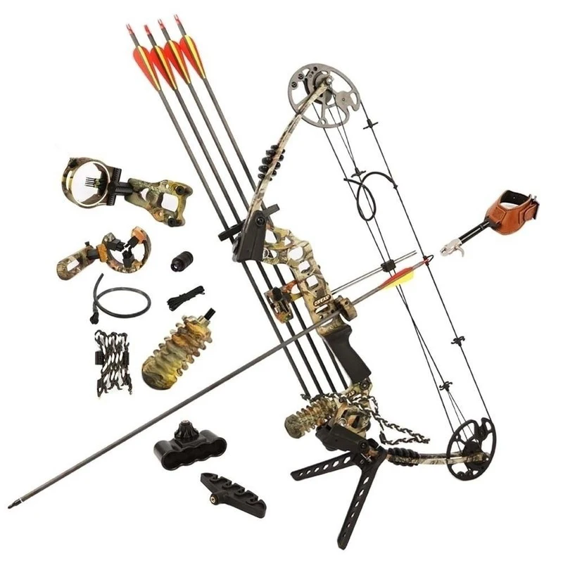 20-70lb Right Hand Archery Compound Bow Set for Outdoor Archery Hunting Shooting Aluminum Alloy with Arrow Hunting Gear